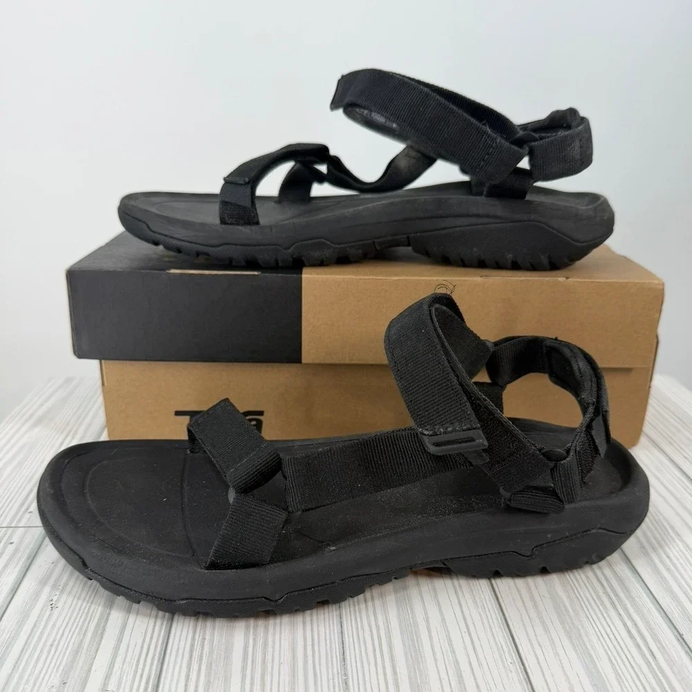 Teva Hurricane XLT2 Mens 9 Black Outdoor Hiking Sport Sandals 1019235 Women's 11